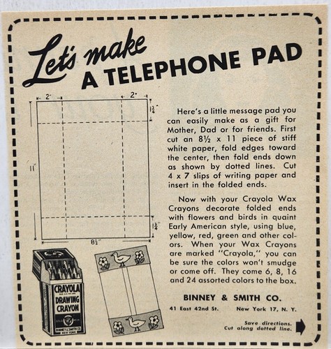1944 binney smith crayola - 1944, &